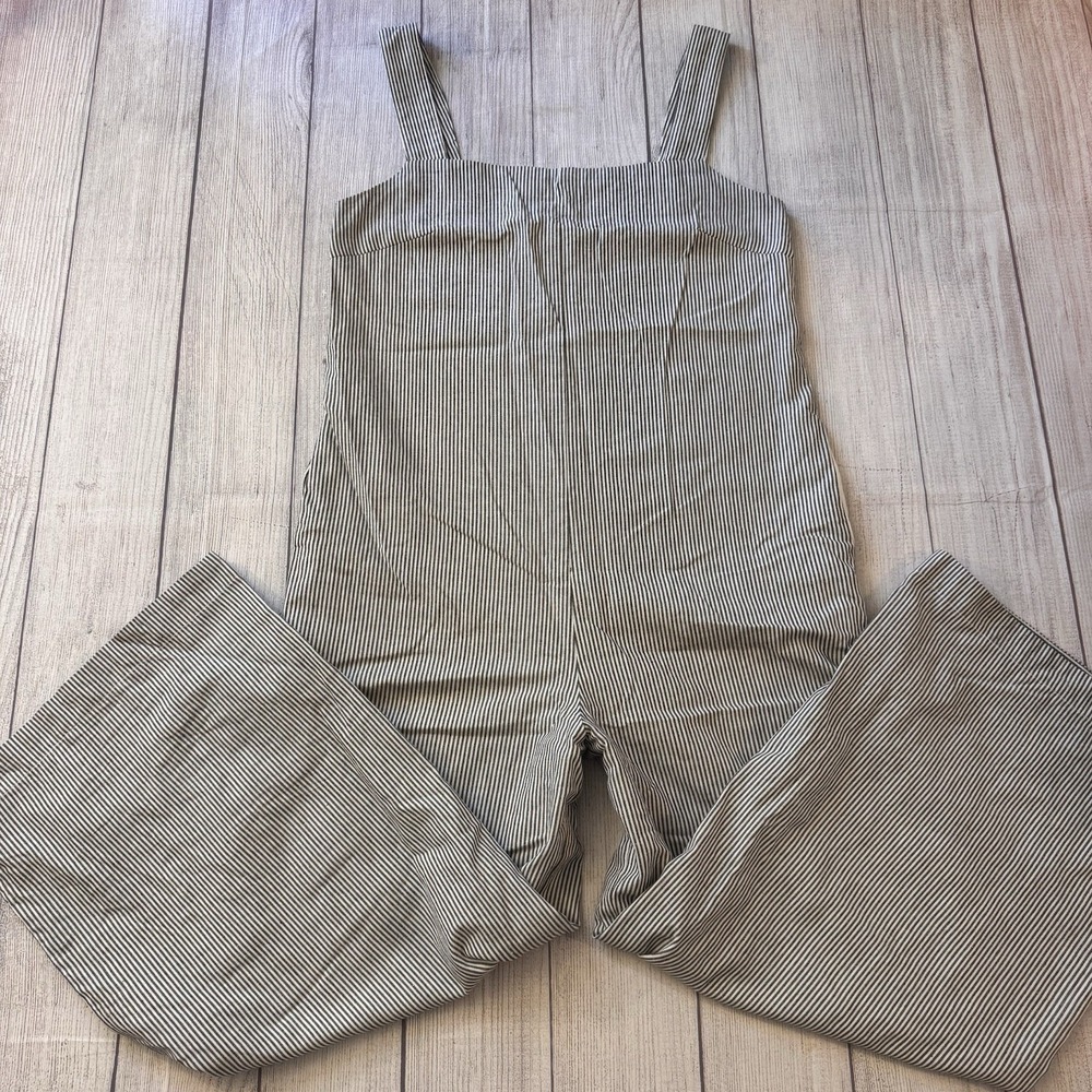 Modeses Women's Jumpsuit Size Small Pinstripe Wide Leg Overalls